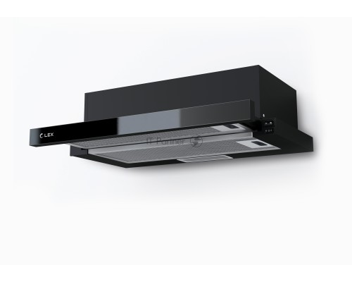 Вытяжка встраиваемая LEX HUBBLE G 600 BLACK  570м3/час LED лампы