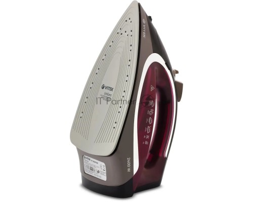 Утюг Vitek VT-8309 BK, черный/коричневый/бордовый