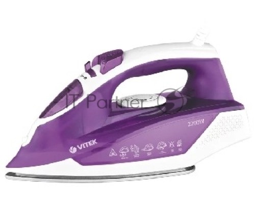 Утюг Vitek VT-8308 VT, 2400Вт, белый/сиреневый