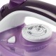 Утюг Galaxy Line GL 6124, фиолетовый с белым, паровой, 2500 Вт, постоянный пар 50 г/мин, паровой удар 230 г/мин, функции: самоочистка, антикапля, антинакипь, функция увлажнения, вертикальное отпаривание, защита от перегрева, индикатор нагрева, керамическ