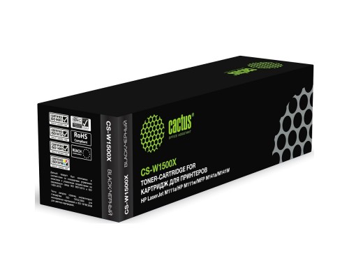 [расходные материалы] Картридж лазерный Cactus CS-W1500X W1500X черный (2000стр.) для HP LaserJet M111a/M111w/MFP M141a/M141W