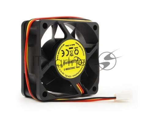 Вентилятор Gembird D6025SM-3 60x60x25, втулка, 3 pin, провод 25 см , OEM {100}
