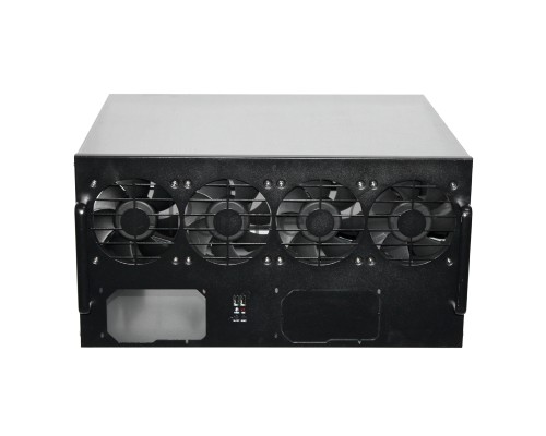 Корпус для майнинга Exegate EX270771RUS Pro 8-430 <без БП, 2*USB, 4*fan 120мм, места под: 8 видеокарт, 2 БП>