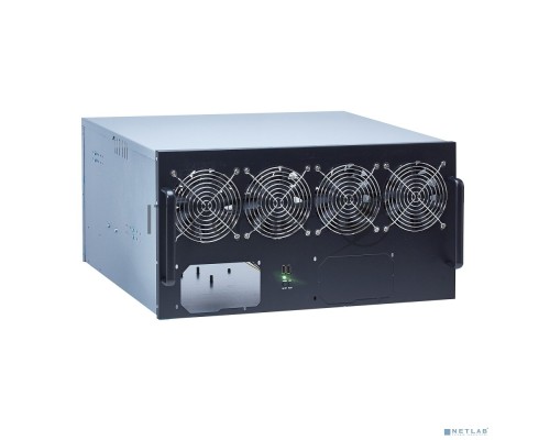 Корпус для майнинга Exegate EX270771RUS Pro 8-430 <без БП, 2*USB, 4*fan 120мм, места под: 8 видеокарт, 2 БП>