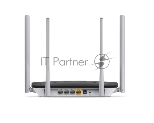 Беспроводный маршрутизатор Mercusys AC12, Dual Band, (867Мбит/с на 5 ГГц + 300Мбит/с на 2,4 ГГц)  4 порта 100 Мбит/с, 4 фиксированных антенны