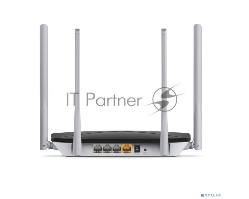 Беспроводный маршрутизатор Mercusys AC12, Dual Band, (867Мбит/с на 5 ГГц + 300Мбит/с на 2,4 ГГц)  4 порта 100 Мбит/с, 4 фиксированных антенны