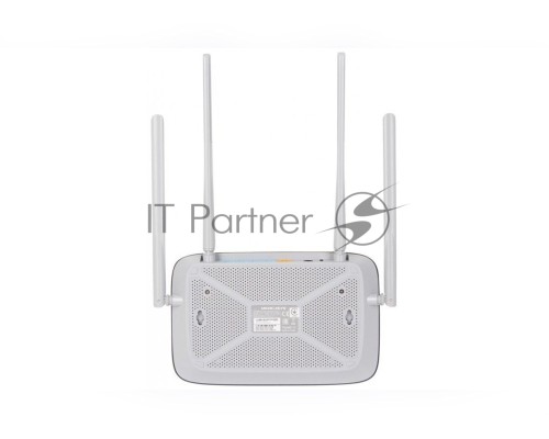 Беспроводный маршрутизатор Mercusys AC12, Dual Band, (867Мбит/с на 5 ГГц + 300Мбит/с на 2,4 ГГц)  4 порта 100 Мбит/с, 4 фиксированных антенны