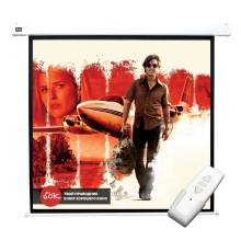 Экран 180x180см Motoscreen 1:1 настенно-потолочный  (моторизованный) 100' Matt White (MW)