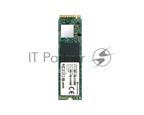 Накопитель SSD 256GB Transcend MTE110S, 3D TLC NAND, M.2 2280,PCIe Gen3x4, DRAM-less