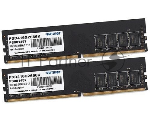 Оперативная память Patriot DIMM DDR4 SL 16GB 2666MHZ KIT