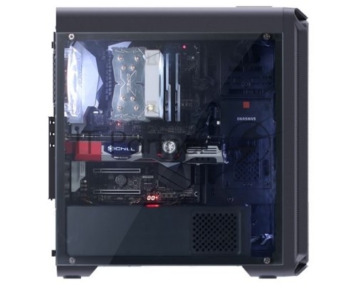 Компьютерный корпус Zalman i3 edge черный без БП ATX 3x120mm 2xUSB2.0 1xUSB3.0 audio bott PSU