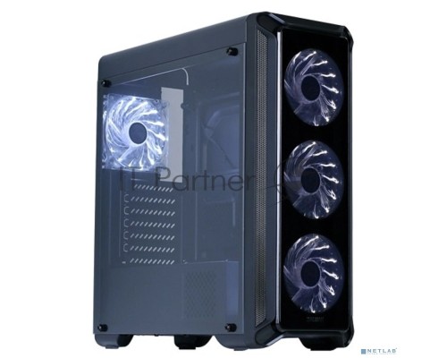 Компьютерный корпус Zalman i3 edge черный без БП ATX 3x120mm 2xUSB2.0 1xUSB3.0 audio bott PSU