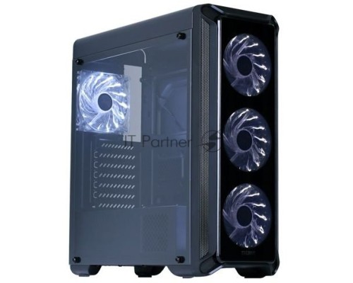 Компьютерный корпус Zalman i3 edge черный без БП ATX 3x120mm 2xUSB2.0 1xUSB3.0 audio bott PSU