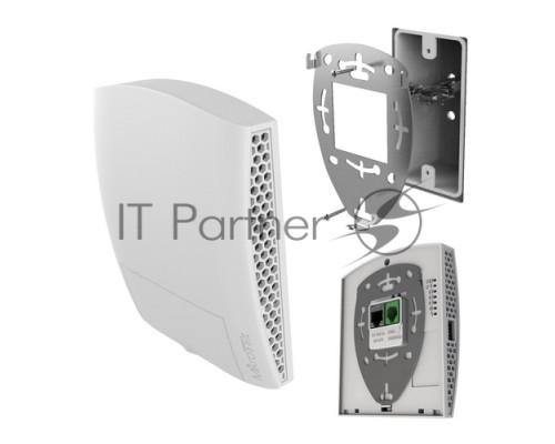 Точка доступа RBwsAP-5Hac2nD with 650MHz CPU, 64MB RAM, 3xLAN, built-in 2.4Ghz 802.11b/g/n two chain wireless with integrated antennas, built-in 5Ghz 802.11ac single chain wireless with integrated antenna, USB, plastic case, in-wall mounting bracket, Rou