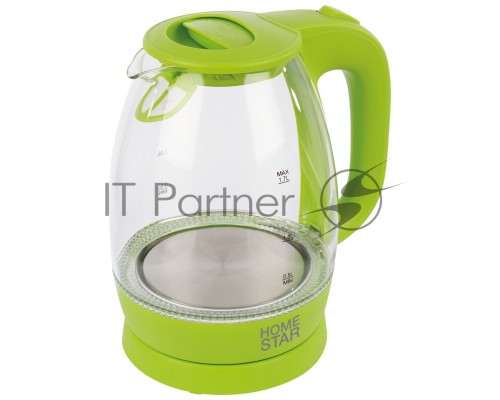 Чайник Homestar HS-1012 (1,7 л) стекло, пластик зеленый