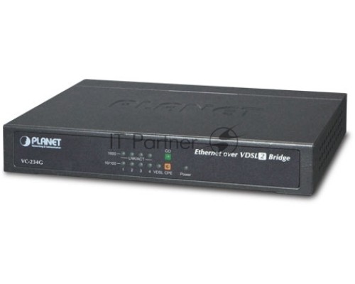 Конвертер Ethernet в VDSL2 VC-234G , внешний БП 4-Port 10/100/1000T Ethernet to VDSL2 Bridge - 30a profile w/ G.vectoring, RJ11