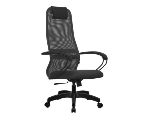 [Офисные кресла] Кресло SU-B-8/подл.130/осн.001 (Темно-серый/Темно-серый)