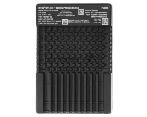Накопитель SSD  накопитель Intel Optane Накопитель SSD  P4800X Series (750GB, 2.5in PCIe x4, 3D XPoint) 15mm, 956965