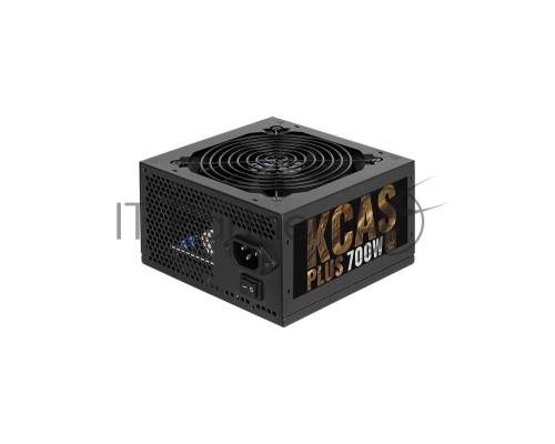 Блок питания Aerocool, 700W KCAS-700W PLUS, 700Вт, 80 PLUS bronze, 120мм, черный