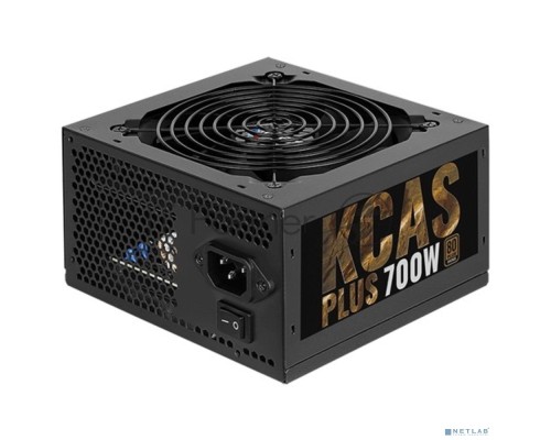 Блок питания Aerocool, 700W KCAS-700W PLUS, 700Вт, 80 PLUS bronze, 120мм, черный