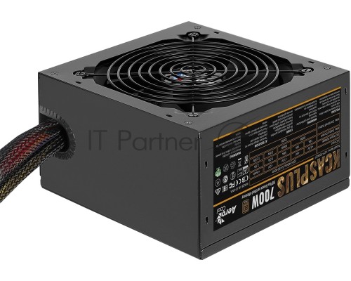 Блок питания Aerocool, 700W KCAS-700W PLUS, 700Вт, 80 PLUS bronze, 120мм, черный