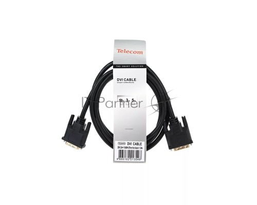Кабель DVI-D--DVI-D Dual link 25M/25M, экран, феррит.кольца, 1.8м Telecom <TCG441D-1.8M>