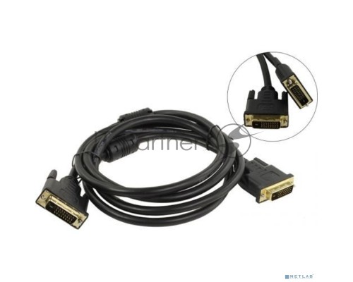Кабель DVI-D--DVI-D Dual link 25M/25M, экран, феррит.кольца, 1.8м Telecom <TCG441D-1.8M>