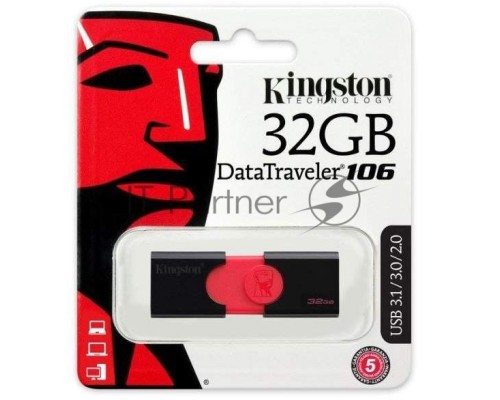 Флеш Диск Kingston USB Drive 32Gb DT106/32GB {USB3.0}