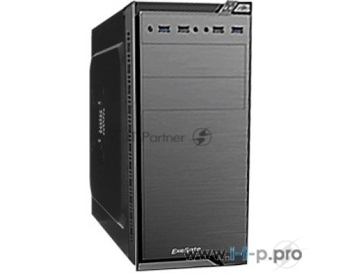 Компьютерный корпус Minitower Exegate EX272749RUS QA-412U Black, mATX, <без БП>, 2*USB+2*USB3.0, Audio