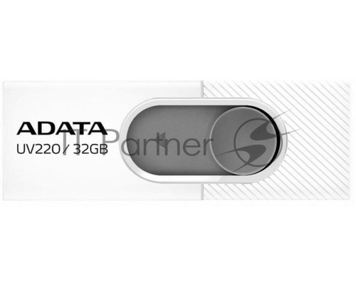 Флеш диск 32GB ADATA UV220, USB 2.0, белый/серый