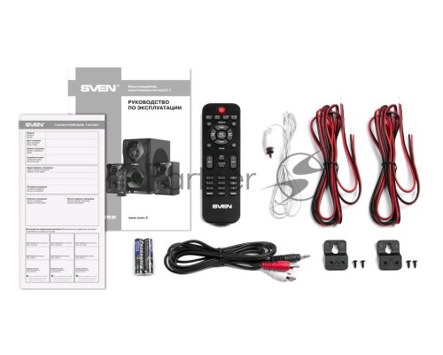 Акустическая система   SVEN AC MS-2055, черный (55Вт, FM-тюнер, USB/SD, дисплей, ПДУ, Bluetooth)