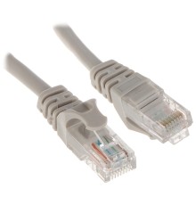 Патч-корд Bion [BPC-U5E181-1.5M] U/UTP, Cat.5e, AWG 26 (7/0,16мм), многожильный, PVC, 1.5м, серый, 100% медь