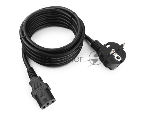 Кабель питания Cablexpert PC-186-1-3M, 3м, Schuko- C13, 3x1кв.мм, черный, с заземлением, пакет Кабель питания Cablexpert PC-186-1-3M, 3м, Schuko- C13, 3x1кв.мм, черный, с заземлением, пакет
