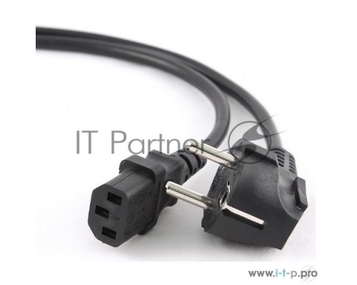 Кабель питания Cablexpert PC-186-1-3M, 3м, Schuko- C13, 3x1кв.мм, черный, с заземлением, пакет Кабель питания Cablexpert PC-186-1-3M, 3м, Schuko- C13, 3x1кв.мм, черный, с заземлением, пакет