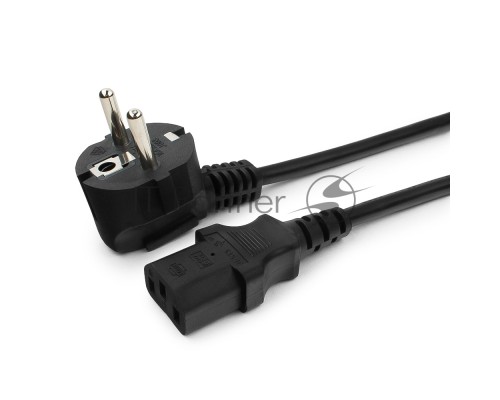 Кабель питания Cablexpert PC-186-1-3M, 3м, Schuko- C13, 3x1кв.мм, черный, с заземлением, пакет Кабель питания Cablexpert PC-186-1-3M, 3м, Schuko- C13, 3x1кв.мм, черный, с заземлением, пакет