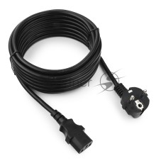 Кабель питания Cablexpert PC-186-1-5M, 5м, Schuko- C13, 3x1кв.мм, черный, с заземлением, пакет