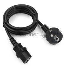 Кабель питания Cablexpert PC-186-1-1.8M, 1.8м, Schuko- C13, 3x1кв.мм, черный, с заземлением, пакет