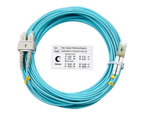 [Cabeus Патч-корды волоконно-оптические, пигтейлы] CABEUS FOP-50-LC-SC-10M ШНУР ОПТИЧЕСКИЙ DUPLEX LC-SC 50/125 MM OM3 10М LSZH   