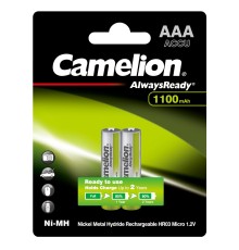 Camelion  AAA-1100mAh Ni-Mh BL-2 (NH-AAA1100BP2/NH-AAA1100ARBP2, аккумулятор,1.2В) (2 шт. в уп-ке)