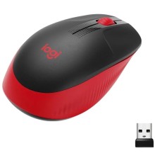 Мышь Logitech M190, оптическая, беспроводная, USB, черный и красный [910-005926]