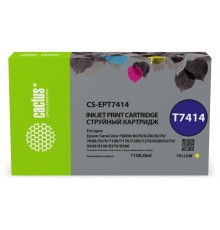 Картридж струйный Cactus CS-EPT7414 T7414 желтый (1000мл) для Epson SureColor SC-F6000/6200/7000