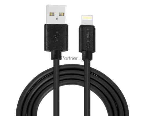 Кабель Crown USB - Lightning CMCU-1012L black