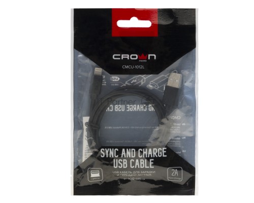 Кабель Crown USB - Lightning CMCU-1012L black