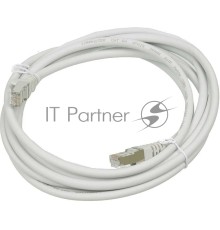 Патч-корд LANMASTER LSZH FTP кат.6A, 2.0 м, серый