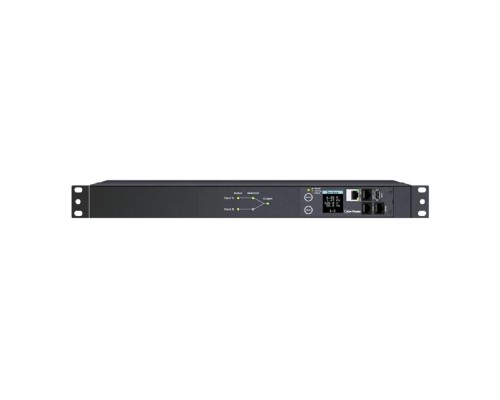 [Дополнительное оборудование CyberPower] CyberPower PDU44005 (PDU20SWHVIEC10ATNET) ATS {1U type, 16Amp,SNMP, plug IEC 320 C20, (8) IEC 320 C13 (2) IEC 320 C19}