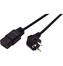 Filum Кабель питания CEE 7/7- С19, 3х1.5мм, 220В, 16A, 3500 Вт, чёрный, 5м (FL-PC16-EU-C19-5M)