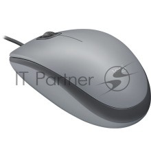 Мышь Logitech Mouse M110 Silent USB Mid Grey Ret