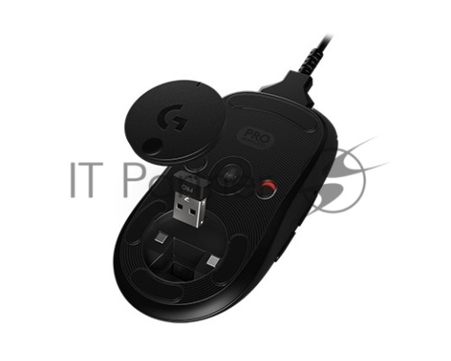 Мышь беспроводная/проводная Logitech G PRO черный, 25600 dpi, радиоканал, USB, кнопки - 7