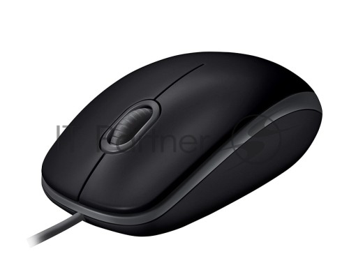 Мышь проводная Logitech B110 Silent черный, 1000 dpi, USB, кнопки - 3