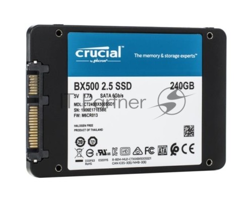 Накопитель SSD Crucial 240Gb SATA III CT240BX500SSD1 BX500 2.5
